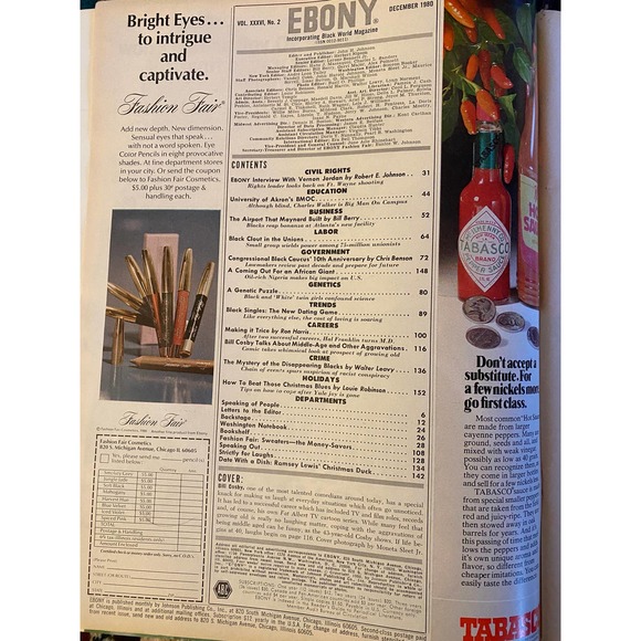 December 1980 Ebony Magazine with Featured Cover, “Bill Cosby onAbout Middle Age - Picture 2 of 16